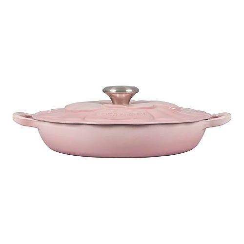 르크루제 Le Creuset Signature Enameled Cast Iron Petal Braiser, 2.25qt., Shell Pink