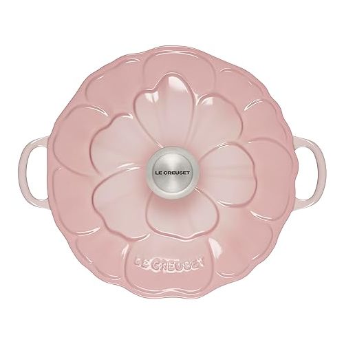 르크루제 Le Creuset Signature Enameled Cast Iron Petal Braiser, 2.25qt., Shell Pink