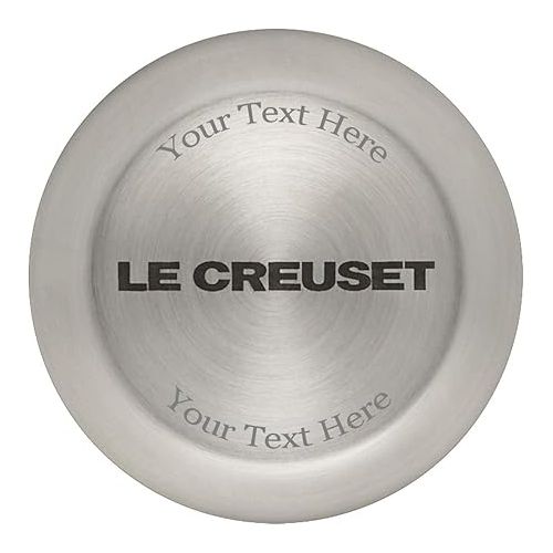 르크루제 Le Creuset 9 Qt. Signature Round French Oven w/Additional Engraved Personalized Stainless Steel Knob - White