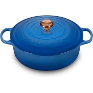 Le Creuset Signature 6.75-quart Round Wide Oven with Copper Knob - Enameled Cast Iron (Marseille)