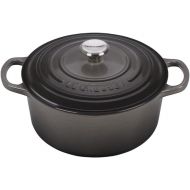 Le Creuset 13 1/4 Qt. Signature Round Dutch Oven w/Additional Engraved Personalized Stainless Steel Knob - Oyster