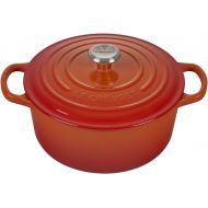 Le Creuset 2 Qt. Signature Round French Oven w/Additional Engraved Personalized Stainless Steel Knob - Flame