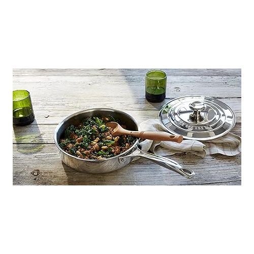 르크루제 Le Creuset Tri-Ply Stainless Steel Saute Pan, 3 qt.