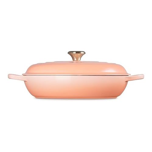 르크루제 Le Creuset Enameled Cast Iron Signature Round Braiser, 5qt., Peche