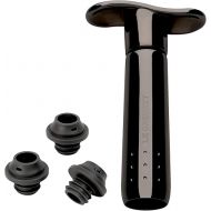 Le Creuset Wine Pump and 3 Stoppers, Black Nickel