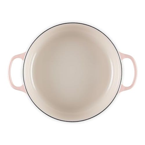 르크루제 Le Creuset Enameled Cast Iron Signature Round Wide Oven, 6.75qt., Peche