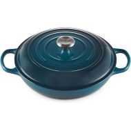 Le Creuset Enameled Cast Iron Signature Braiser, 3.5 qt., Deep Teal