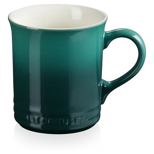 르크루제 Le Creuset Enamel On Steel Demi Kettle with Metal Finishes & Stoneware Set of 2 Mugs, 1.25 qt. Kettle & (2) 14 oz. Mugs, Artichaut