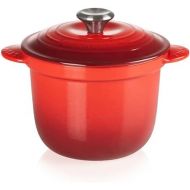 Le Creuset Enameled Cast Iron Rice Pot with Lid & Stoneware Insert, 2.25 qt., Cerise