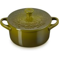 Le Creuset Olive Branch Collection Stoneware Classic Mini Round Cocotte, 24 oz., Olive