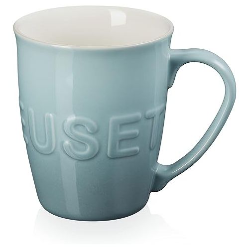 르크루제 Le Creuset Stoneware 20 oz Extra-Large Logo Coffee Mug, Sea Salt