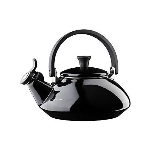 르크루제 Le Creuset Wasserkessel, Fuellmenge: 1,6 l, Emaillierter Stahl/Phenolgriffe, Zen, Schwarz