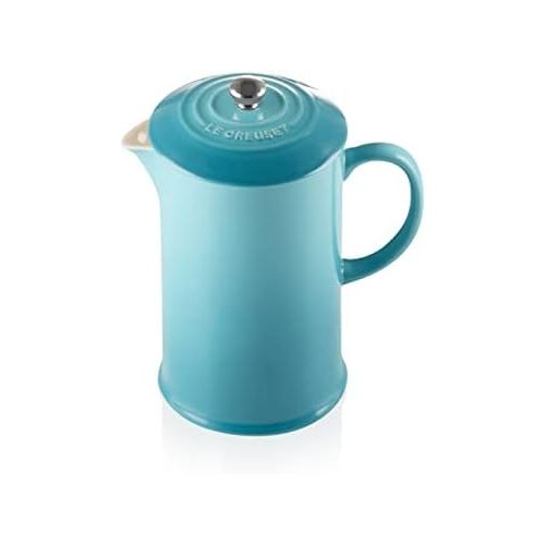 르크루제 Le Creuset Stoneware Cafetiere with Metal PressGreen, 750ml