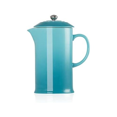 르크루제 Le Creuset Stoneware Cafetiere with Metal PressGreen, 750ml