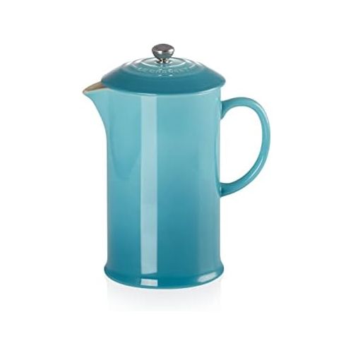 르크루제 Le Creuset Stoneware Cafetiere with Metal PressGreen, 750ml