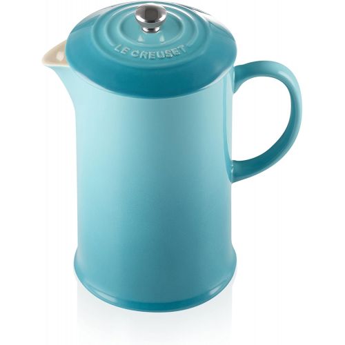 르크루제 Le Creuset Stoneware Cafetiere with Metal PressGreen, 750ml