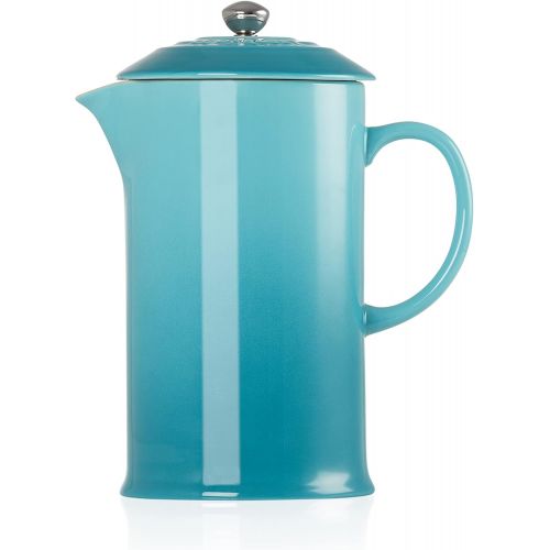 르크루제 Le Creuset Stoneware Cafetiere with Metal PressGreen, 750ml