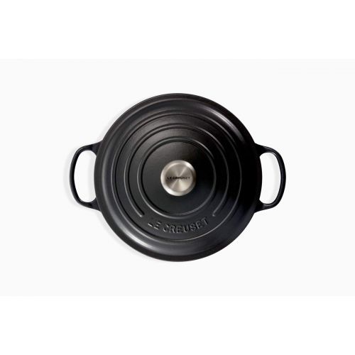 르크루제 Le Creuset Signature Brater, Gusseisen, rund, schwarz, 30 cm