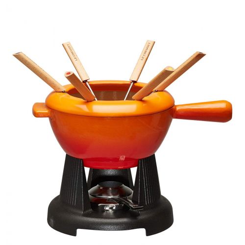 르크루제 LE CREUSET Le Creuset Gusseisen Kasefondue-Set, ofenrot