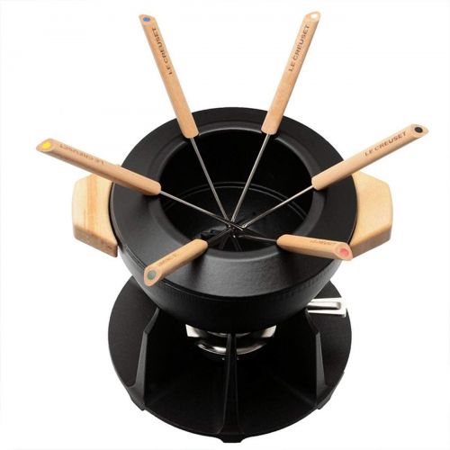 르크루제 Le Creuset Gusseisen Fondue-Set, schwarz