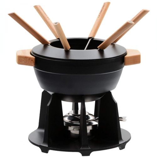 르크루제 Le Creuset Gusseisen Fondue-Set, schwarz