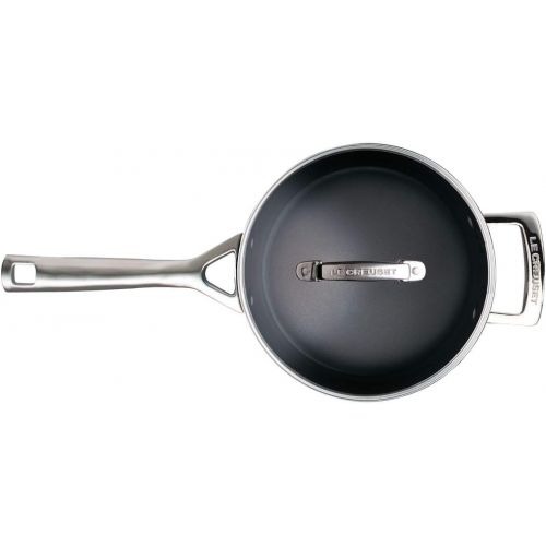 르크루제 Le Creuset Aluminium-Antihaft Profitopf-Set, 3-teilig, Ø 16, 18 und 20 cm, PFOA-frei, Fuer alle Herdarten inkl. Induktion geeignet, Anthrazit/Silber