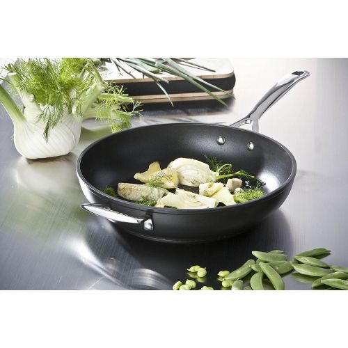 르크루제 Le Creuset Aluminium-Antihaft Pfanne, Ø 28 cm, PFOA-frei, Fuer alle Herdarten inkl. Induktion geeignet, Anthrazit/Silber