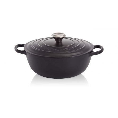 르크루제 Le Creuset Gusseisen La Marmite Signature Familientopf, 32 cm, schwarz