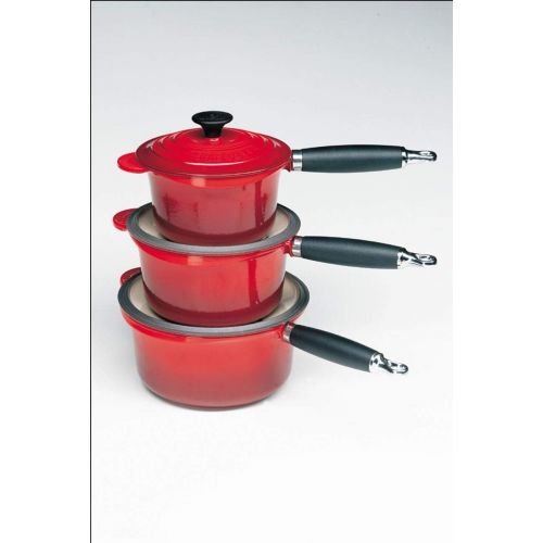 르크루제 LE CREUSET Le Creuset Gusseisen-Profitopf mit hitzebestandigem Griff, Rund, Ø 18 cm, Fuer alle Herdarten inkl. Induktion geeignet, kirschrot