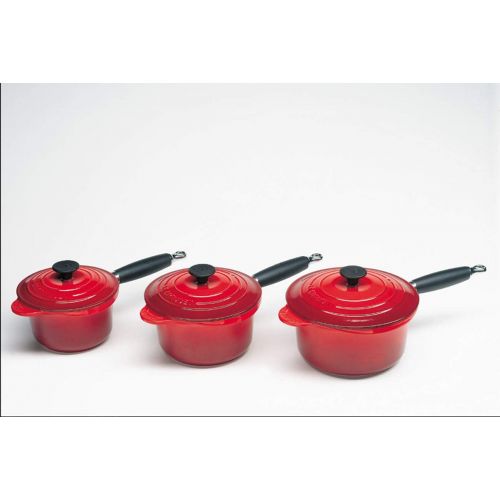 르크루제 LE CREUSET Le Creuset Gusseisen-Profitopf mit hitzebestandigem Griff, Rund, Ø 18 cm, Fuer alle Herdarten inkl. Induktion geeignet, kirschrot