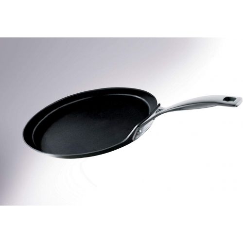 르크루제 Le Creuset Aluminium-Antihaft Crepes-Pfanne, Ø 28 cm, PFOA-frei, Fuer alle Herdarten inkl. Induktion geeignet, Anthrazit/Silber