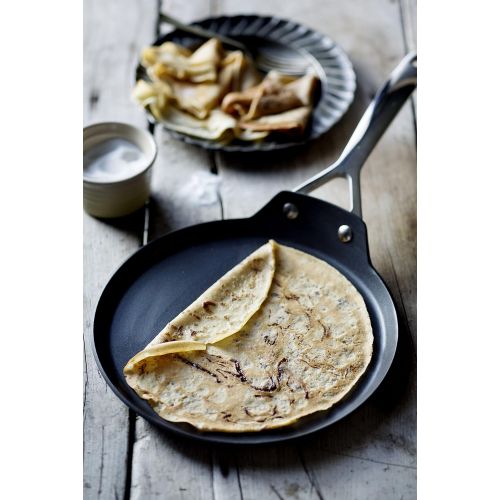 르크루제 Le Creuset Aluminium-Antihaft Crepes-Pfanne, Ø 28 cm, PFOA-frei, Fuer alle Herdarten inkl. Induktion geeignet, Anthrazit/Silber