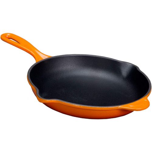 르크루제 Le Creuset Signature Gusseisen Brat- und Servierpfanne, Rund, Ø 23 cm, Fuer alle Herdarten inkl. Induktion geeignet, Ofenrot