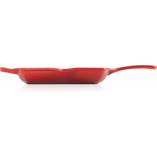 르크루제 Besuchen Sie den Le Creuset-Store Le Creuset Signature Gusseisen-Grillpfanne, Quadratisch, 26 cm, Fuer alle Herdarten inkl. Induktion geeignet, Kirschrot