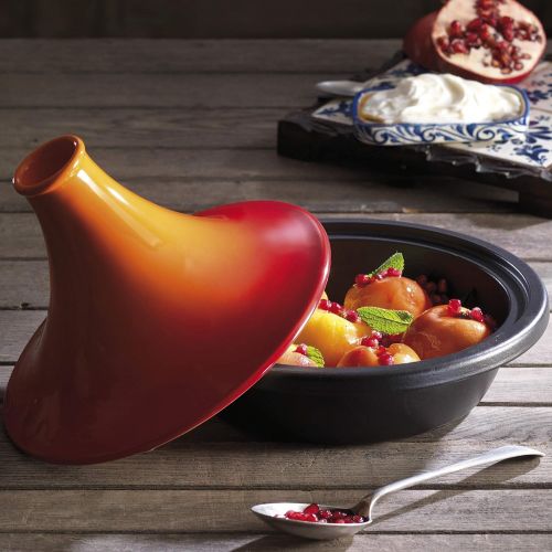 르크루제 Le Creuset Gusseisen Spezialpfanne Tagine, 27 cm, ofenrot