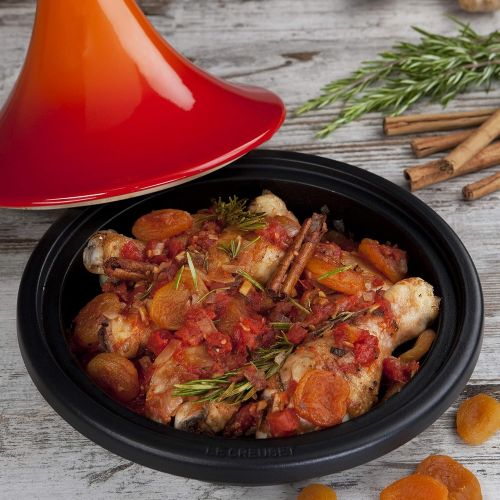 르크루제 Le Creuset Gusseisen Spezialpfanne Tagine, 27 cm, ofenrot