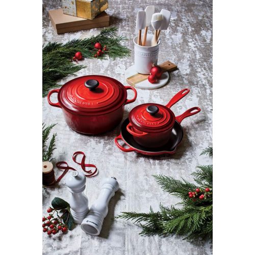 르크루제 Le Creuset Pfeffermuehle, ABS-Kunststoff, 6,2 x 6,2 x 20,8 cm, Keramik-Mahlwerk, Weiss