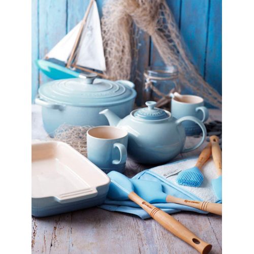 르크루제 Le Creuset Steinzeug Klassische Teekanne, 1,3L, meeresblau