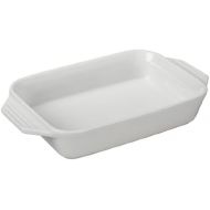 [아마존베스트]Le Creuset Stoneware Rectangular Dish, 10.5 by 7-Inch, White