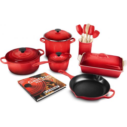 르크루제 [아마존베스트]Le Creuset 16-piece Cookware Set, Cerise (Cherry Red)