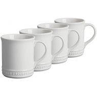 [아마존베스트]Le Creuset White Stoneware 12 Ounce Coffee Mug, Set of 4