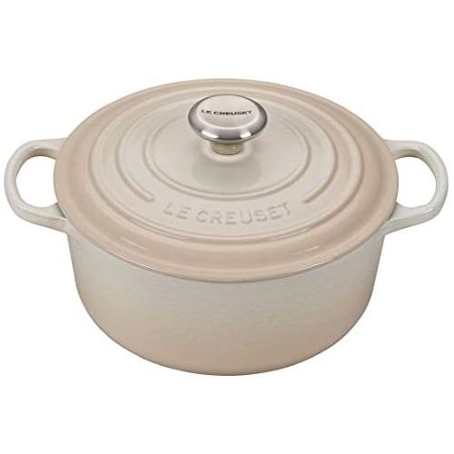 르크루제 [아마존베스트]Le Creuset Signature Meringue Enameled Cast Iron 4.5 Quart Round Dutch Oven