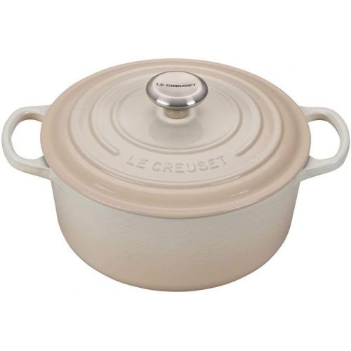 르크루제 [아마존베스트]Le Creuset Signature Meringue Enameled Cast Iron 4.5 Quart Round Dutch Oven