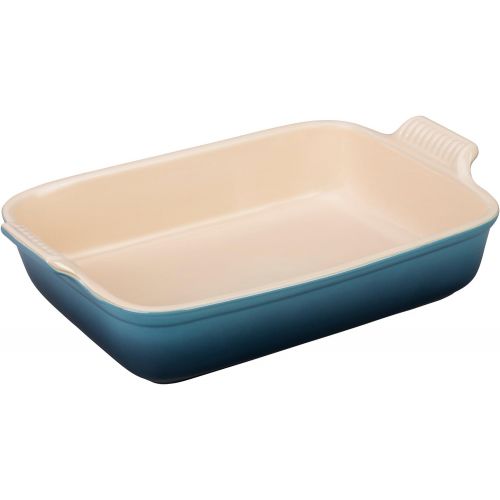 르크루제 [아마존베스트]Le Creuset Heritage Stoneware 12-by-9-Inch Rectangular Dish, Marine