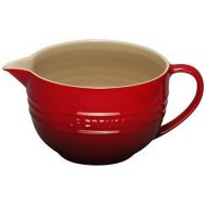 [아마존베스트]Le Creuset Stoneware 2-Quart Batter Bowl, Cerise (Cherry Red)