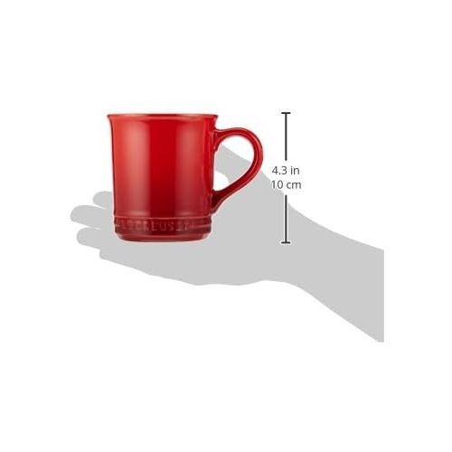 르크루제 [아마존베스트]Le Creuset of America Stoneware Set of 2 Mugs, 12-Ounce, Cerise (Cherry Red)