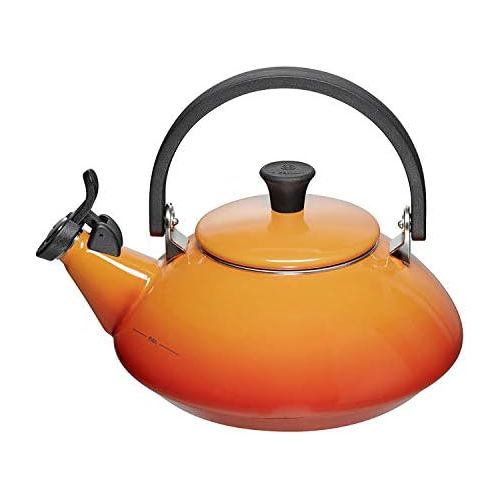 르크루제 [아마존베스트]Le Creuset Enamel On Steel 1.6 Qt. Zen Tea Kettle Color, Flame Orange