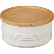 [아마존베스트]Le Creuset of America 5 1/2 Canister with Wood Lid, 23 oz, White