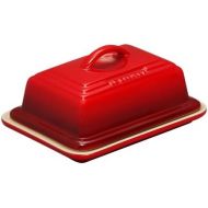 [아마존베스트]Le Creuset of America Heritage Stoneware Butter Dish, Cerise (Cherry Red)