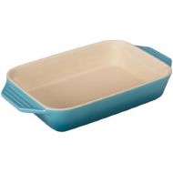 [아마존베스트]Le Creuset Stoneware Rectangular Dish, 10.5 by 7-Inch, Caribbean